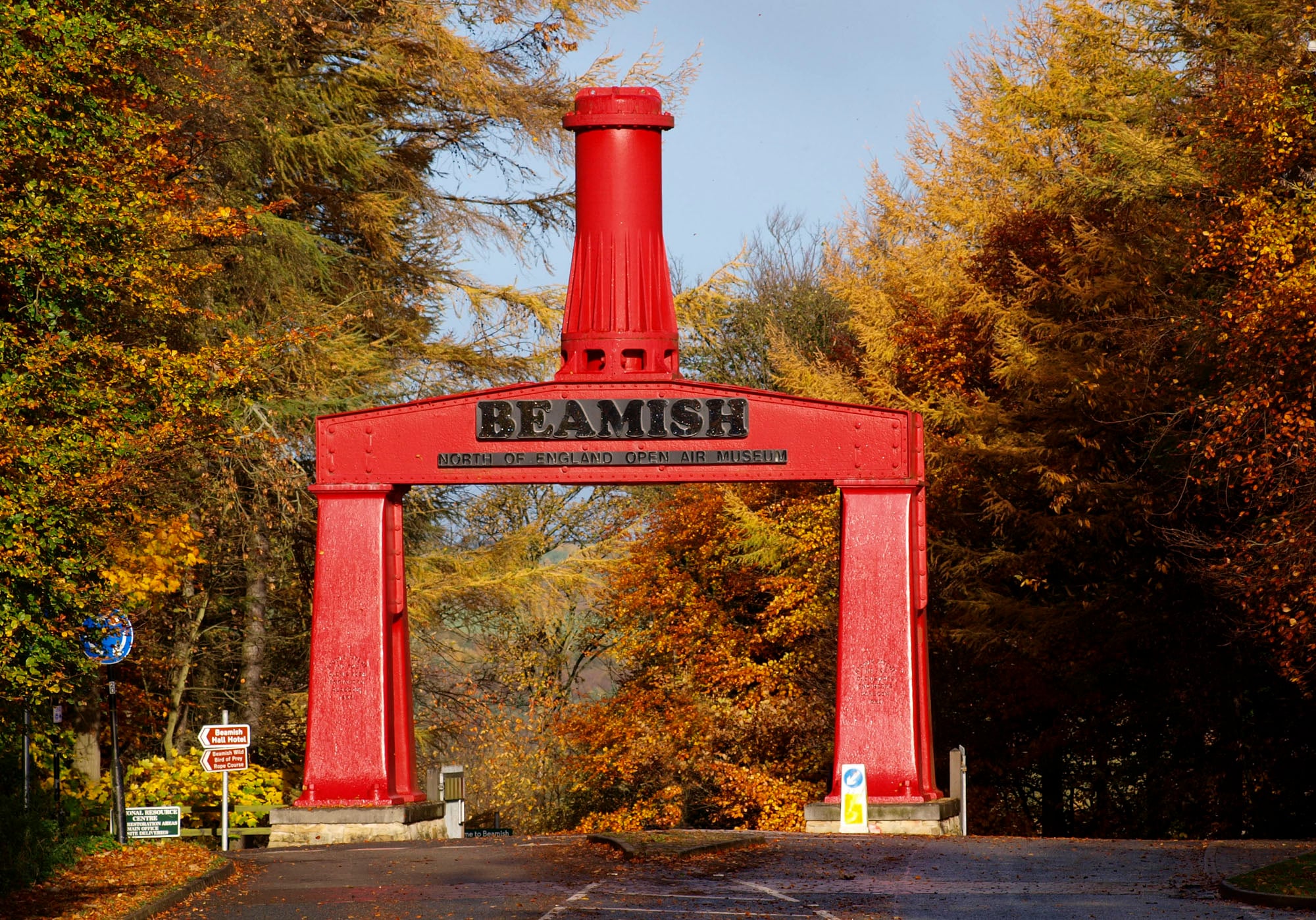 Historic entrance to Beamish Museum in County Durham