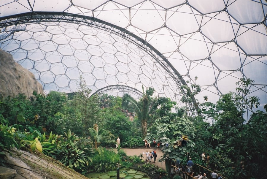 Tropical Biome inside the Eden Project in Cornwall