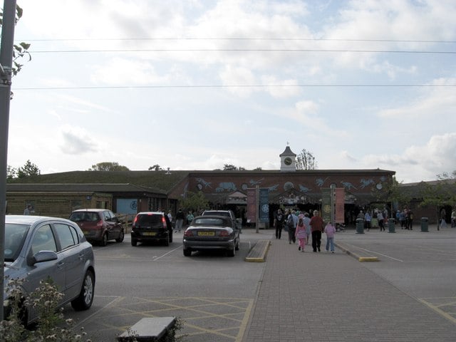 Main entrance to Chester Zoo in Cheshire