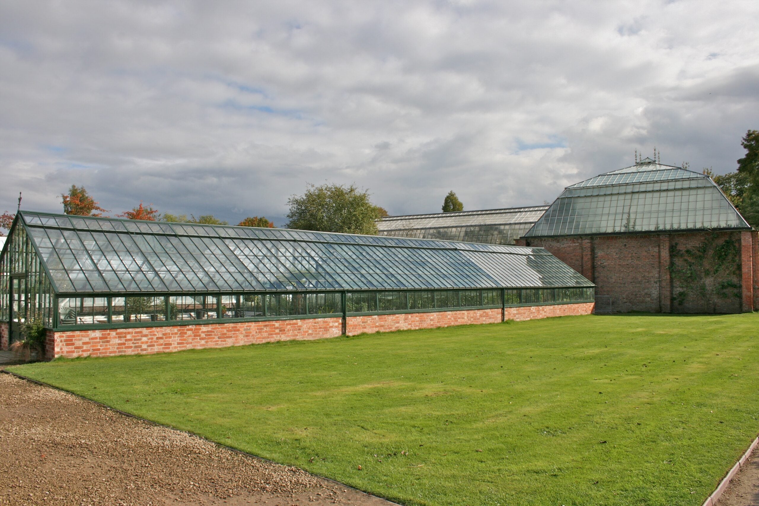 Landscaped gardens and glasshouse at Tatton Park